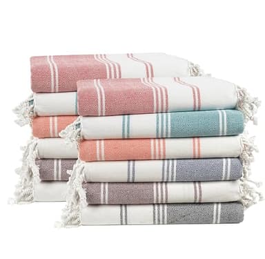 LANE LINEN Beach Towels 12 Pack, Bulk Beach Towels Oversized, Pool Towels for Adults, Pre-Washed, Sand Free Beach Towel, Fast Drying Beach Towel, 39"x71" - Beach Party - Image 1