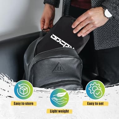 2-Pack Foot Hammock for Plane Travel, No Collapse Thickened Bamboo Airplane Foot Rest with Extended Adjustment Strap, Portable Desk Foot Hammock to Relax Your Feet, Foot Sling Travel Essentials(Black) - Image 6