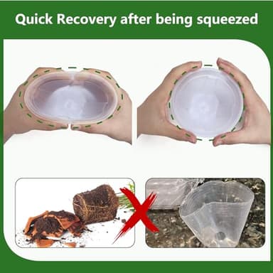 YALIOURS Clear Nursery Pots for Plants, 12Pack 4/5/6 inch Transparent Plastic Plant Pots with Drainage Holes, Garden Pots for Plants Flowers with 12Pack Trays and 15pcs Plant Labels - Image 6