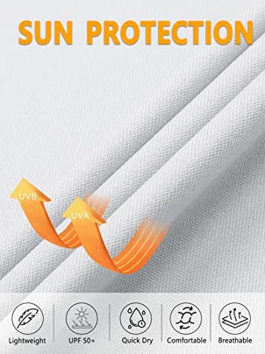 MAGCOMSEN Women's Long Sleeve Rash Guard - Half Zip, Quick Dry, Sun Protection, Athletic Fit, Hiking & Running Shirt, White - Image 5