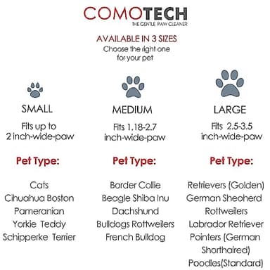 Comotech Portable Pet Foot Washer with Silicone Brush, 3 Absorbent Towels for Small Dogs (Pink) - Image 6