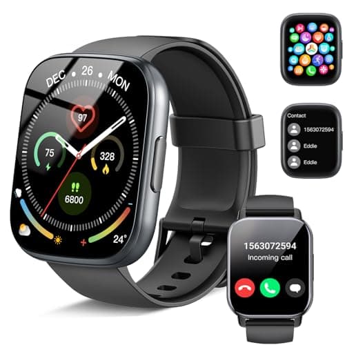 Smart Watch, 1.95" Smartwatch for Men Women(Answer/Make Call), 2025 Fitness Watch with 110+ Sports Modes/Heart Rate/Pedometer/Sleep Monitor, IP68 Waterproof Fitness Activity Tracker for Android iOS - Image 1