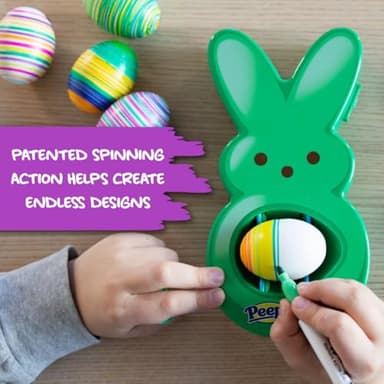 The Eggmazing Egg Decorator - Peeps Bunny - Arts and Craft Set Includes 6 Colorful Quick Drying, Non-Toxic Markers - Green - Packaging May Vary - Image 3