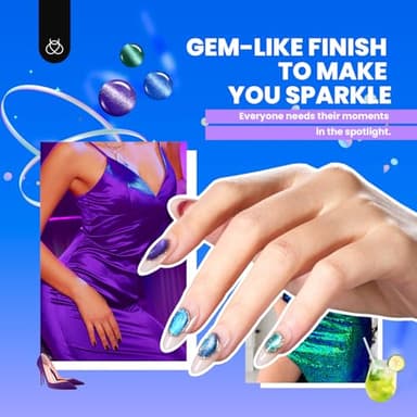 Beetles Cat Eye Gel Nail Polish Set - 20 Colors Nude Pink Green Blue Purple Brown Black Cat Eye Nail Polish Kit with Magnet Base Coat Glossy Matte Top Coat Soak Off UV Salon DIY Gift for Women - Image 4