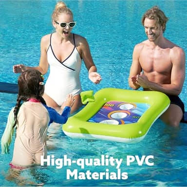2 Sets Inflatable Pool Toss Game Combo Set Includes Ring Toss & Corn-Toss Game Floating Swimming Pool Games for Kids Adults Party in Summer - Image 4