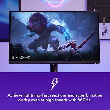 Alienware AW2725DF OLED Gaming Monitor - 26.7-inch Quantom-Dot WQHD (2560x1440) 360Hz 0.03Ms Display, AMD FreeSync Premium Pro, HDMI/DP/USB 3.2 Gen1, Height/Tilt/Swivel/Pivot Adjustability - Black - Image 4