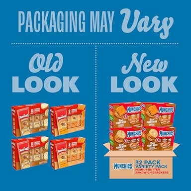 Munchies Sandwich Crackers, Assorted Peanut Butter Variety Pack (Pack of 4, 32 count) - Image 4
