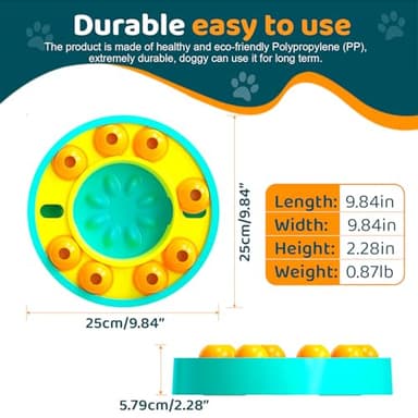 jovani Dog Slow Feeder Interactive Puzzle Slow Bowl for Small/Medium/Larger Dogs Puppy Maze Treat Dispenser Aggressive Chewers Beed Interactive Indoor Food Feeding Pet Supplies Birthday Fun Gift - Image 7