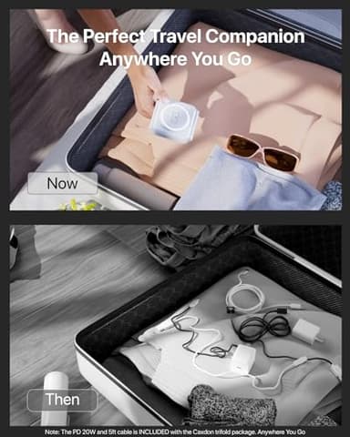 3-in-1-Wireless-Charger-for-Magsafe-for iPhone 16, Apple Watch S10, AirPods 4, Foldable-Travel-Charging-Station with Evolved Pro Magnetic Pad, Portable Essentials (Black) - Image 2