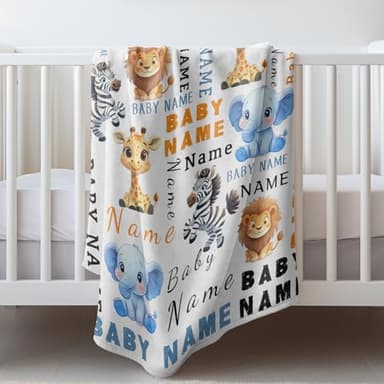 Ship Next Day, Custom Name Blanket - Printed in USA, Personalized Baby Blankets for Girls, Baby Blanket with Name, Ultra-Soft Cozy Fleece Blankets, Gifts for Boys & Girls Kids Teen Girl New Mom - Image 9