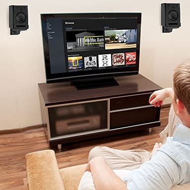 WALI Speaker Wall Mounts, Dual Side Clamping Bookshelf Mounting Bracket for Large Surrounding Sound Speakers, Hold up to 55 lbs. (SWM201), 1 Pair, Black - Image 9
