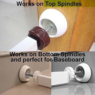 Vmaisi Baby Gate Wall Protector - Protect Walls from Pressure Mounted Pet Dog Gates, 4 Pack White - Image 2