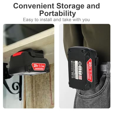 Upgraded 20V 6.0Ah Battery Replacement for Dewalt 20v Battery 2Pack Compatible with Dewalt 20v DCD/DCF/DCG Series Power Tools Red - Image 6