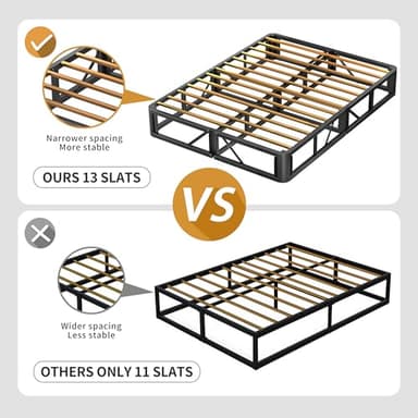 MAF Box Springs King Size 10 Inch, High Profile King Box Spring 3500 lbs Black Heavy Duty Metal Mattress Foundation with Easy Clean Fabric Cover, Easy Assembly - Image 7