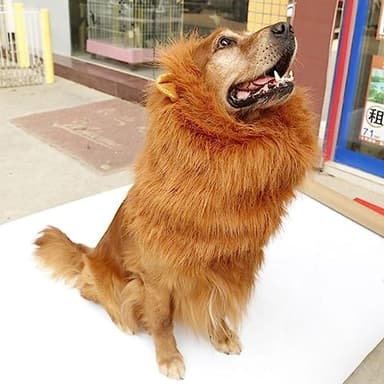 Lion Mane for Dog Costumes Realistic Funny Lion Wig for Medium Large Sized Dogs Halloween Pet Costume - Image 7