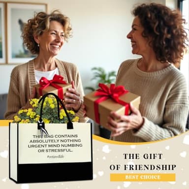 Retirement Gifts for Women Retirement Decorations Shopping Bag Grocery Bag Reusable Tote Bag Appreciation Gifts for Retired Teacher Nurse Coach Going Away Leaving Gift for Coworker Boss - Image 2