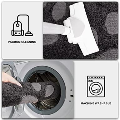 PURRUGS Dirt Trapping Door Mat 33.5" x 59", Non-Skid/Slip Machine Washable Microfiber Entryway Rug, Dog Doormat, Super Absorbent Welcome Mat for Muddy Wet Shoes and Paws, Charcoal - Image 7