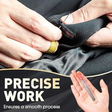 Big Eye Steel Sewing Needles Kit, Stainless Steel Sewing Needles Kit for Hand Sewing [25 Steel Needles, 1 Needle Box, 1 Seam Sewing Thread Ripper, 2 Needle Threaders, 6 Threads, 2 Thimbles] (37pcs) - Image 2