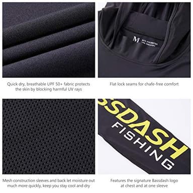 BASSDASH UPF 50+ Men’s UV Sun Protection Long Sleeve Performance Fishing Hoodie Hooded Shirts - Image 3