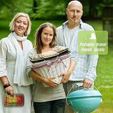 WGCC Meal Prep Containers, 32OZ 50 Pack Extra-thick Food Storage Containers with Lids, Plastic Microwavable Bento Box Reusable Storage Lunch Boxes BPA Free, Stackable, Dishwasher/Freezer Safe - Image 4