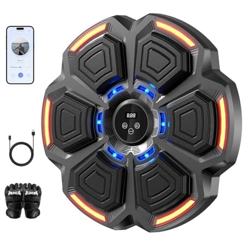 Music Boxing Machine for Adults,Bluetooth Smart Boxing Training Machine,Wall Target Punching Workout for Kids,Reflex Training Suitable for Home,Office,Gym,Fun Fitness Equipment - Image 1