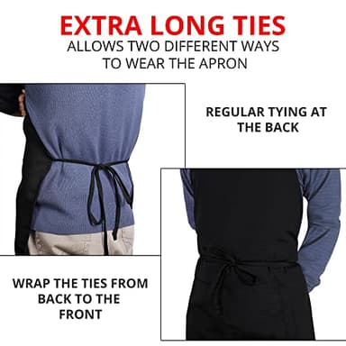 Utopia Kitchen 2 Pack Bib Apron, Adjustable with 2 Pockets, Water and Oil Resistant, Cooking Kitchen Chef Apron for Women Men - Image 6