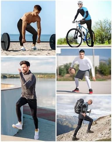 Runhit Men’s Compression Pants Running Tights Workout Leggings Athletic Base Layer Pants for Sports Yoga Basketball - Image 5