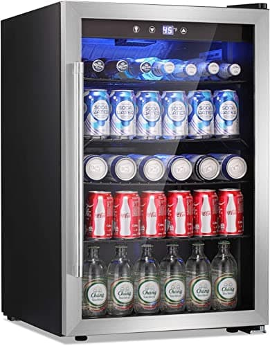 Antarctic Star Beverage Refrigerator Cooler - 145 Can Mini Fridge Glass Door for Soda Beer or Wine, Clear Front Door for Home Office or Bar, 4.4Cu.Ft - Image 1