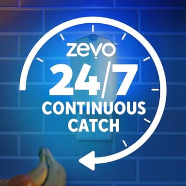 Zevo 2 Flying Insect Traps & 4 Refill Cartridges - Plug in Fly Trap & Indoor Bug Catcher for Gnats, House & Fruit Flies - Blue & UV Light Technology, Mess-Free Alternative to Bug Zapper - Image 3