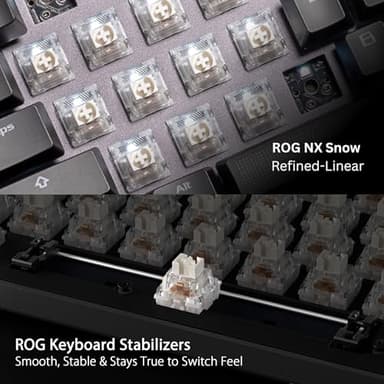 ASUS ROG Strix Scope II 96 Wireless Mechanical Gaming Keyboard – 96% Full-Size, Tri-Mode Connectivity, Hot Swappable Pre-lubed ROG NX Snow Linear Switches, PBT Keycaps, RGB, PC/Mac Support-Black - Image 5