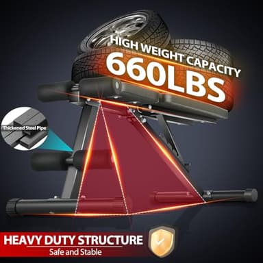 OPPSDECOR Weight Bench for Home Gym, Fast Foldable Workout Bench Press for Home Gym Full Body Strength Training, 8 Adjustable Backrests Incline/Flat/Decline Sit up Bench - 2025 Upgrade (Black) - Image 2