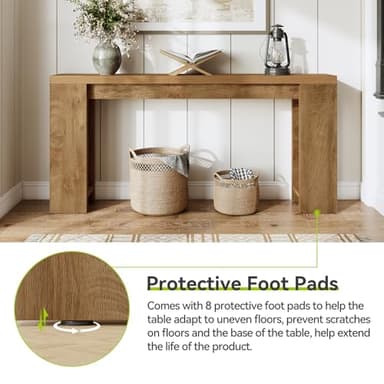 Little Tree 70.9-Inch Long Console Table, Narrow Sofa Table Behind The Couch, Farmhouse Console Table for Living Room, Entryway, Hallway - Image 6