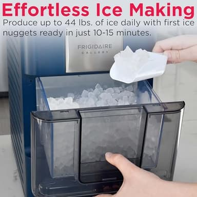 FRIGIDAIRE Gallery EFIC255 Countertop Crunchy Chewable Nugget Ice Maker, 44lbs per Day, Auto Self Cleaning, 2.0 Gen, Navy - Image 7