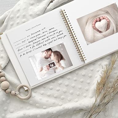 Keepsake Baby Memory Book for Boys and Girls – Timeless First 5 Year Baby Book – Neutral Journal Scrapbook or Photo Album - Record a Milestone for Every Event from Birth to Age 5 - Image 5