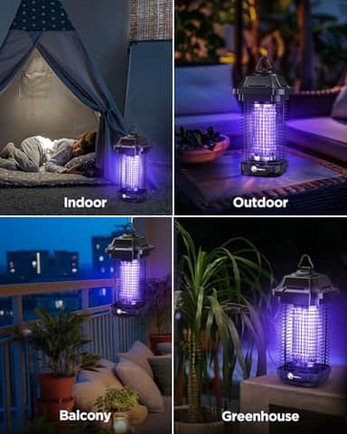 PowerBear LED Bug Zapper Outdoor Indoor, 10 Years Lifespan Lamp Sustainable with 6.5ft Power Cord, High-Voltage Mosquito Zapper - Image 8