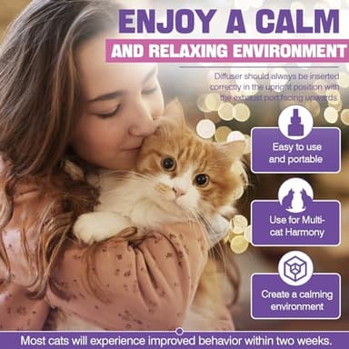 Cat Pheromones Calming Diffuser Refill 6 Pack Multicat Pheromone Diffusers Refills Relieve Anxiety Stress Reduce Spraying Fighting and Scratching for Cats Calm 48ml Fit All Common Diffusers Plug In - Image 6