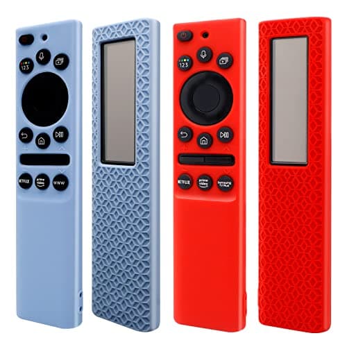 [2Pack] ZEVGOV Silicone Case for Samsung Smart Solar Cell Remote Control BN59 Series Protective Kids-Friendly Shockproof Remote Control Sleeve Holder