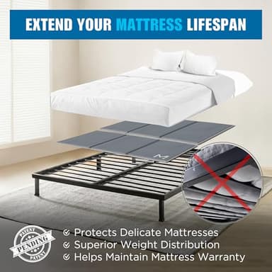 Meliusly Premium 10mm Bunkie Board Queen Size (60x80'') Patent Pending Low Profile Bed Board Design - Breathable, Noise Minimizing, Moisture Resistant Bunkieboards, Low Profile Bed Support - Image 2