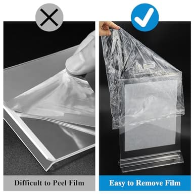 Seencool Acrylic Sign Holder 8.5 x 11 Vertical Double-Sided Flyer Display Stands, Plastic Table Menu Stand, Clear Picture Paper Frames for Office Home Store Restaurant 6Pack - Image 5
