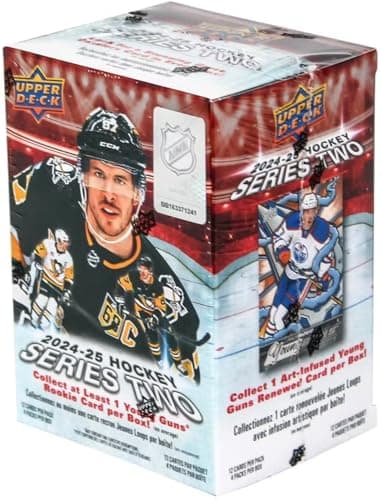 2024 2025 Upper Deck Hockey 2nd Series Blaster Box of Packs with Chance for Macklin Celebrini and Matvei Michkov Young Guns Rookie Cards and a Green Dazzlers Insert Card Plus - Image 2