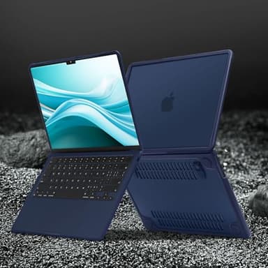 MOSISO Compatible with MacBook Air 13 inch Case 2025 2024 2023 2022 M4 A3240 M3 A3113 M2 A2681, Heavy Duty Hard Case with Kickstand&Keyboard Cover&Screen Film&Type C for MacBook Air 13.6,Midnight Blue - Image 7