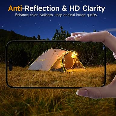 YWXTW for iPhone 15 Pro/iPhone 15 Pro Max Camera Lens Protector, [1:1 Perfect Fit] Matte Metal Anti Scratch Tempered Glass Camera Screen Protector Accessories, Case Friendly (Black Titanium) - Image 5