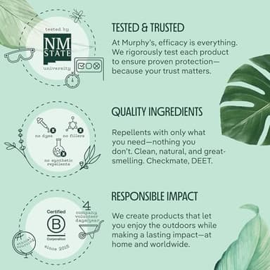 Murphy's Naturals Mosquito & Tick Bug Repellent Spray, Oil of Lemon Eucalyptus for Skin + Outdoor Gear, DEET-Free, 4 Ounce Pump, 2-Pack - Image 6