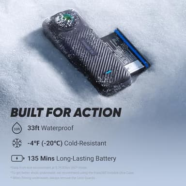 Insta360 X4 - Waterproof 8K 360 Action Camera, 4K Wide-Angle Video, Invisible Selfie Stick Effect Effect, Removable Lens Guards, 135 Min Battery Life, AI Editing, Stabilization - Image 6