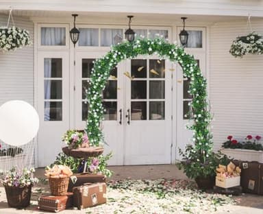 RECUTMS Faux Eucalyptus Garland Plant Fake Vines, Artificial Hanging Eucalyptus Leaves Greenery Vines for Wedding Backdrop Arch Wall Party Home Bedroom Decor Indoor Outdoor(White) - Image 4