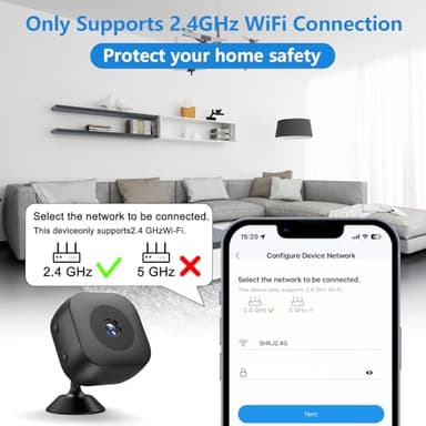 Zongbi Mini Camera,4K Security Camera,WiFi Mini Wireless,Real-Time Monitoring with App SD Card Storage Portable Surveillance for Indoor - Image 3