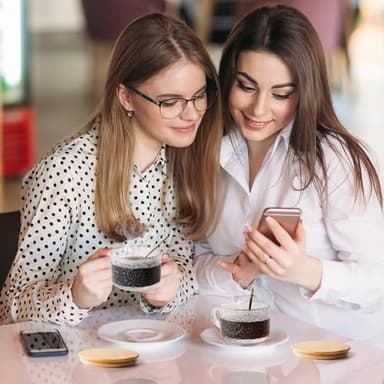 YORY 4-Pack Vintage Glass Mugs with Bamboo lids and Spoons Coffee Tea Cups Gifts for Women Overnight Oats Containers 14oz, - Image 7