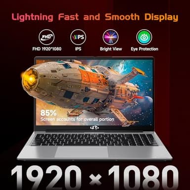 NIMO 15.6 IPS-FHD-Laptop, 16GB RAM 1TB SSD Intel Pentium Quad Core N100, Backlit Keyboard Fingerprint (Beat to i3-1115G4 Up to 3.4GHz) Computer for Student-Home WiFi 6 BT5.2 Win 11 - Image 2