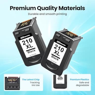 PG-210XL Black Ink Cartridge Replacement for Canon 210XL Black Ink Cartridge PG-210XL PG 210 XL Work for Canon PIXMA IP2700 IP2702 MP230 MP250 MP280 MX320 MX330 MX340 MX350 MX410 MP480 MP490(2 Black) - Image 4