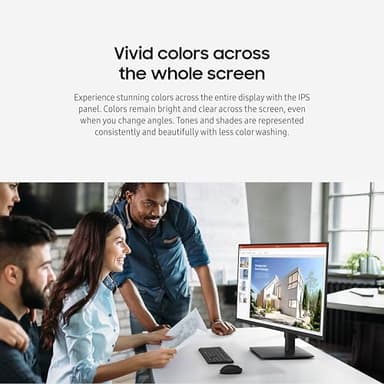 Samsung 27” (S40GD) Borderless Business Monitor with IPS Panel, 100Hz Refresh Rate, Eye Saver Mode, Ergonomic Design, Game Picture Mode, LS27D402GANXGO, 3 Yr Warranty - Image 4